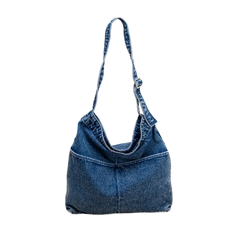 Túi đeo vai vải denim nữ